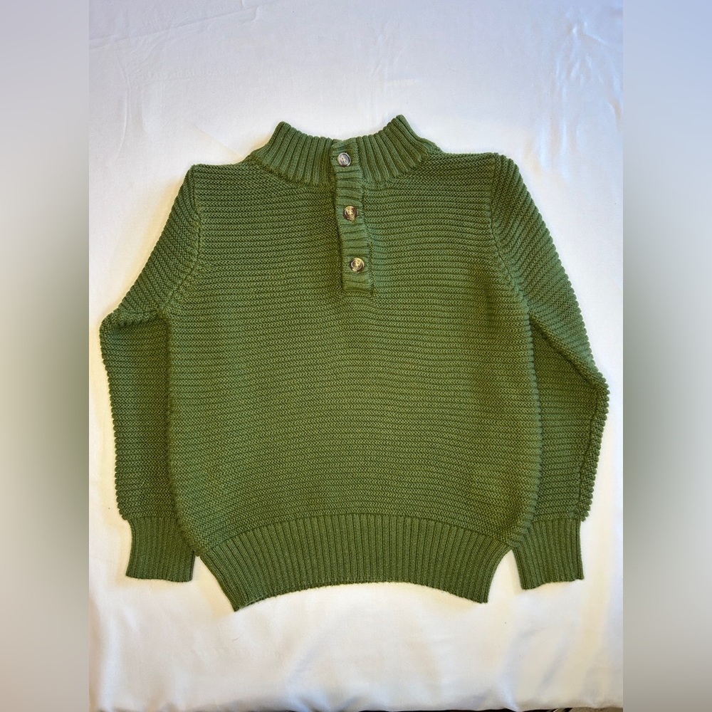 Andy & Evan Olive Green Knit Sweater | Fall Back to School (Size 2T)